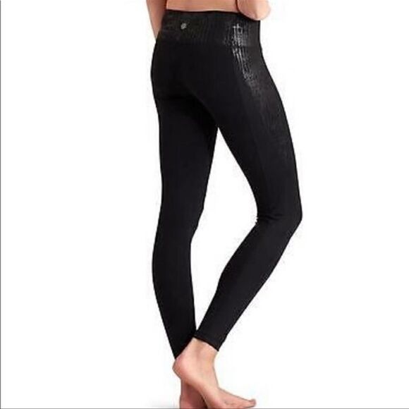 Athleta Legging Revelation Tights Sparkle Black M - Picture 1 of 6